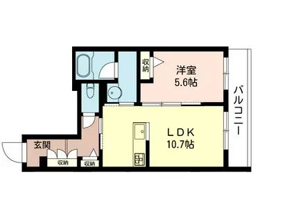 ユーカリプタス 目白台(1LDK/1階)の間取り写真