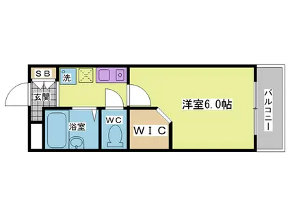 名谷パインハイツ(ワンルーム/2階)の間取り写真