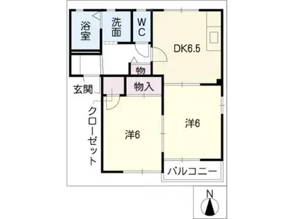 MILLENNIUMSTAR(2DK/1階)の間取り写真