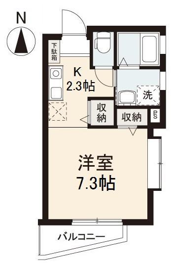 グランデヒカリ(ワンルーム/3階)の間取り写真