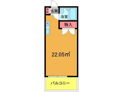 アロー本八幡駅前ビル(ワンルーム/4階)の間取り写真