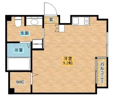 クラウンシティ本山(ワンルーム/3階)の間取り写真
