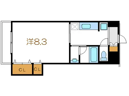 ラウンドタワー オペリア(1K/9階)の間取り写真