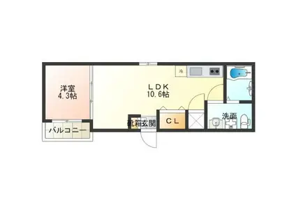 FMAISONGARDEN(1LDK/2階)の間取り写真