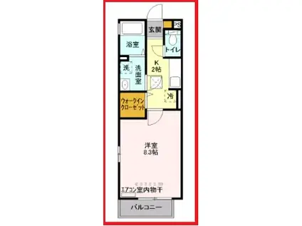 ルイス.G(1K/1階)の間取り写真