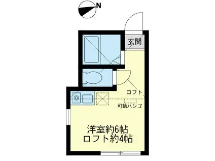 ユナイト東逸見エキュール・ポアロ(ワンルーム/2階)の間取り写真