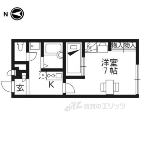 レオパレスアルモニ1番館(1K/3階)の間取り写真