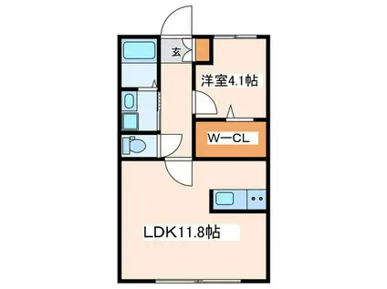 カーム一宮(1LDK/2階)の間取り写真