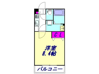 リブリ・ひまわり荘(1K/3階)の間取り写真