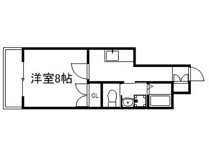 メゾン・ビロング(1K/2階)の間取り写真