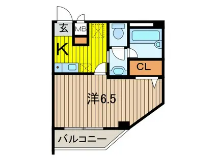 ハイムWINDY(1K/3階)の間取り写真