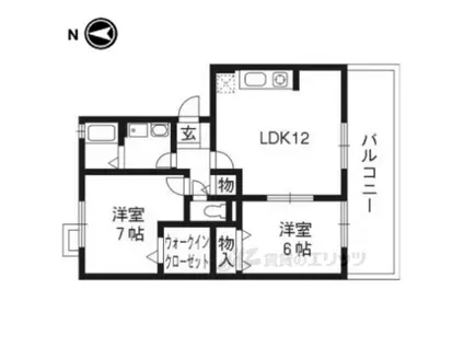 グレイス荒木(2LDK/2階)の間取り写真