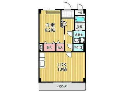 アバンス(1LDK/3階)の間取り写真