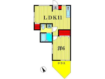 アプライズ(1LDK/1階)の間取り写真