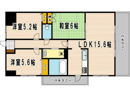 ルネックスII(3LDK/2階)の間取り写真