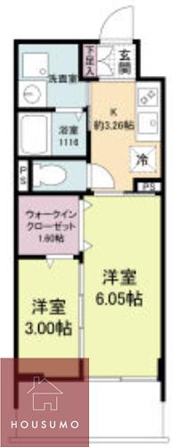 WORVE吹田江坂(2K/3階)の間取り写真