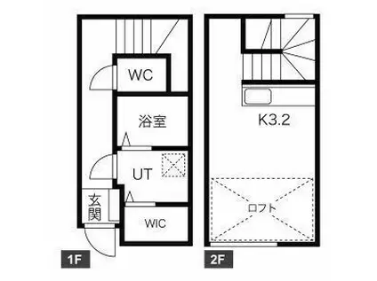 バムハウス(1K/1階)の間取り写真