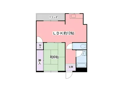 コーポマエダⅠ(1LDK/2階)の間取り写真