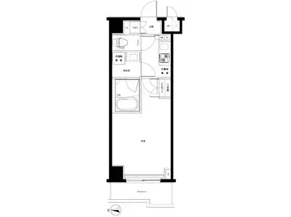 ルーブル高島平(1K/3階)の間取り写真