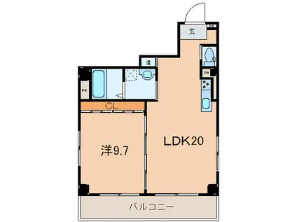 サン丸の内ビル(1LDK/7階)の間取り写真