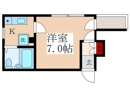 松島ビル(1K/2階)の間取り写真