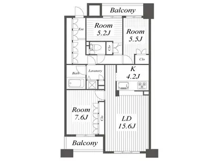 グランドメゾン泉(3LDK/7階)の間取り写真
