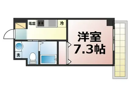 RITZ新今里(1K/3階)の間取り写真