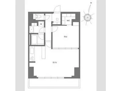 プライムメゾン千葉新町(1LDK/10階)の間取り写真
