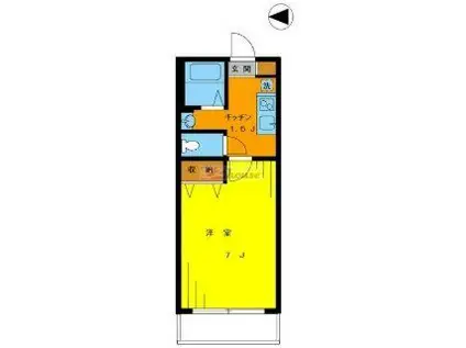 シャーメゾン中野中央(1K/2階)の間取り写真