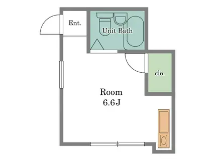 漆間荘(ワンルーム/1階)の間取り写真