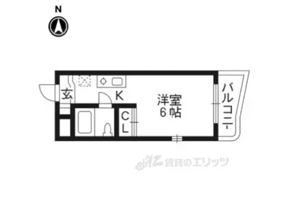 メゾン・ド・パルミエ(ワンルーム/2階)の間取り写真