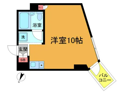ウィン船橋(ワンルーム/4階)の間取り写真