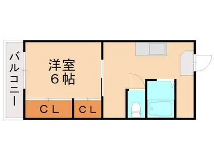 ハイツクリスタル(1DK/3階)の間取り写真