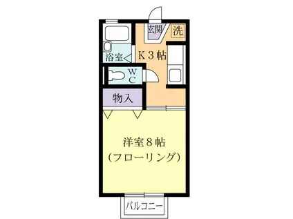 チェリーハイツ(1K/2階)の間取り写真
