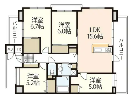 ガーデンスクエアパラッシオ萬象園(4LDK/11階)の間取り写真