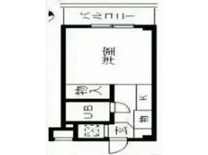TOP成増第4(1K/2階)の間取り写真