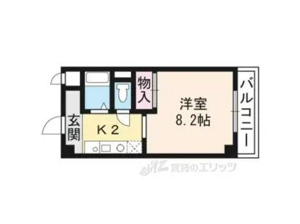 第2コーポ朝倉(1K/1階)の間取り写真