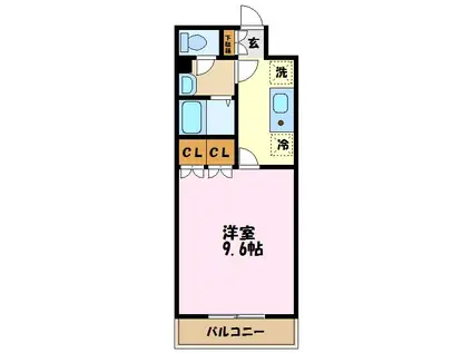 ヤマリハウス コヤマ(1K/1階)の間取り写真