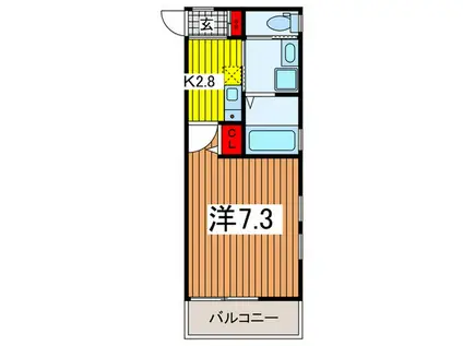ストーンフォレスト(1K/1階)の間取り写真