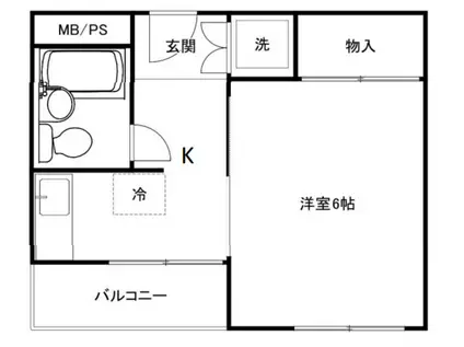 シティアイランド(1K/4階)の間取り写真