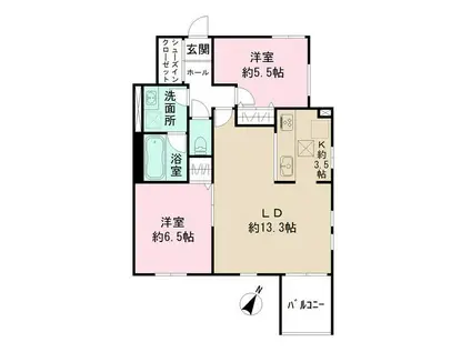 THE PARK MAISON代々木上原(2LDK/1階)の間取り写真