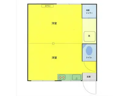 大島8丁目マンション(ワンルーム/2階)の間取り写真