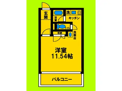イータフラッツ(1K/3階)の間取り写真