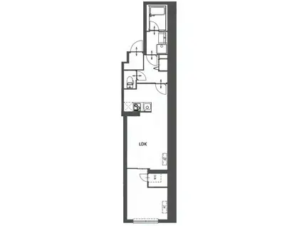 CREATIF東日暮里(1LDK/4階)の間取り写真