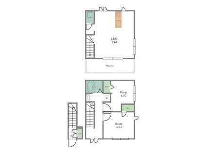 VILLA・SYMBIOSE(2LDK/1階)の間取り写真