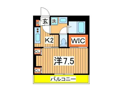 リブリ・LIKO(1K/2階)の間取り写真