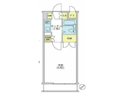 パレ・ドール武蔵野台II(1K/1階)の間取り写真