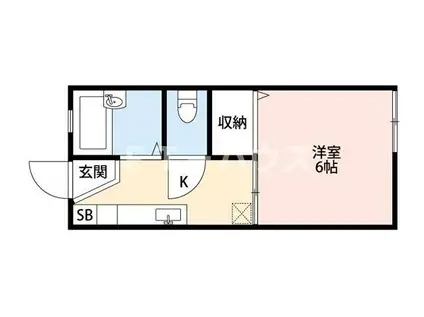 ロジュマンNSB棟(1K/1階)の間取り写真