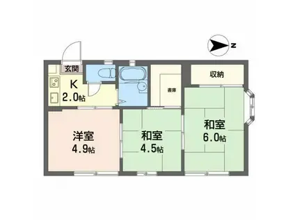 パークハイムふくい(3K/1階)の間取り写真