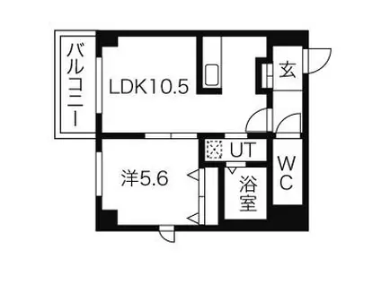 フォレスタ(1LDK/8階)の間取り写真